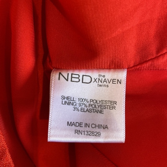 NBD x Naven Twins red front cutout mini dress size small - Picture 6 of 7